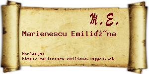 Marienescu Emiliána névjegykártya